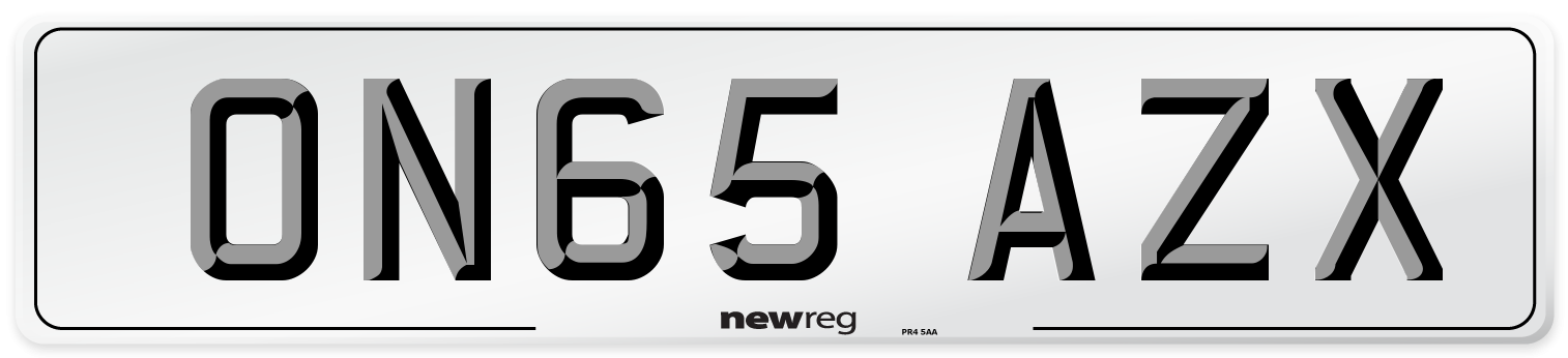 ON65 AZX Number Plate from New Reg